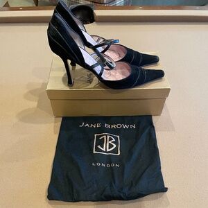 Jane Brown London Black suede pumps 38.5